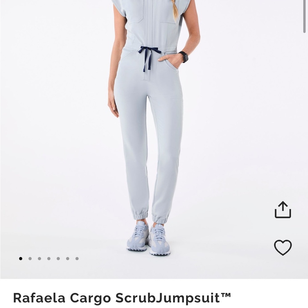 Figs Gray Jumpsuit with Relaxed Fit and Drawstring Waist